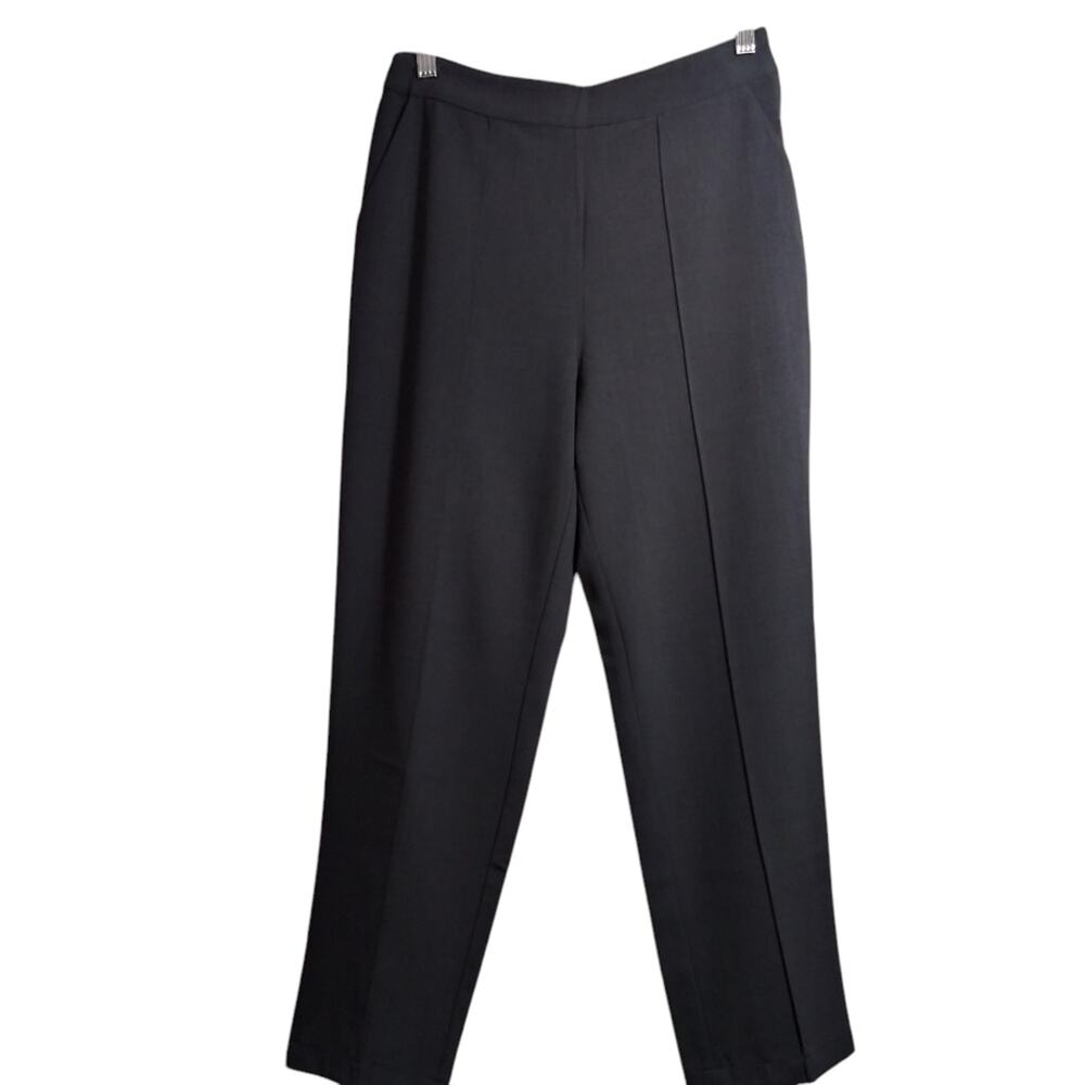 Lulu’s Aisha Charcoal Grey Trouser Pants Pull On Tapered Crop Leg Size Small